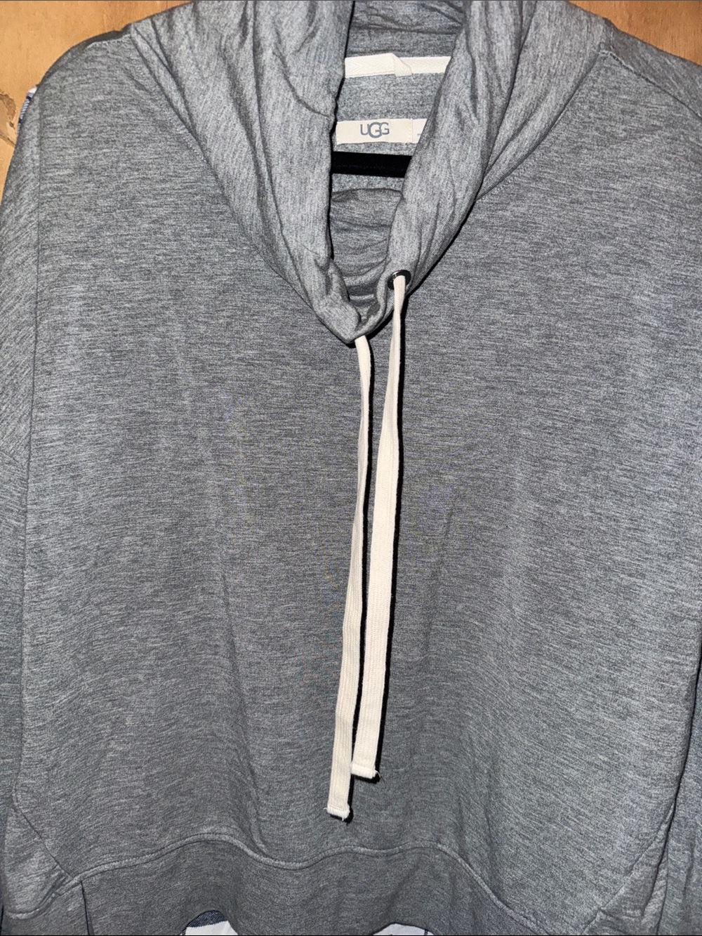 UGG woman’s Gray Turtleneck Drawstring Pullover Sweater
